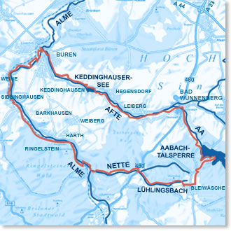Auenradweg-Route